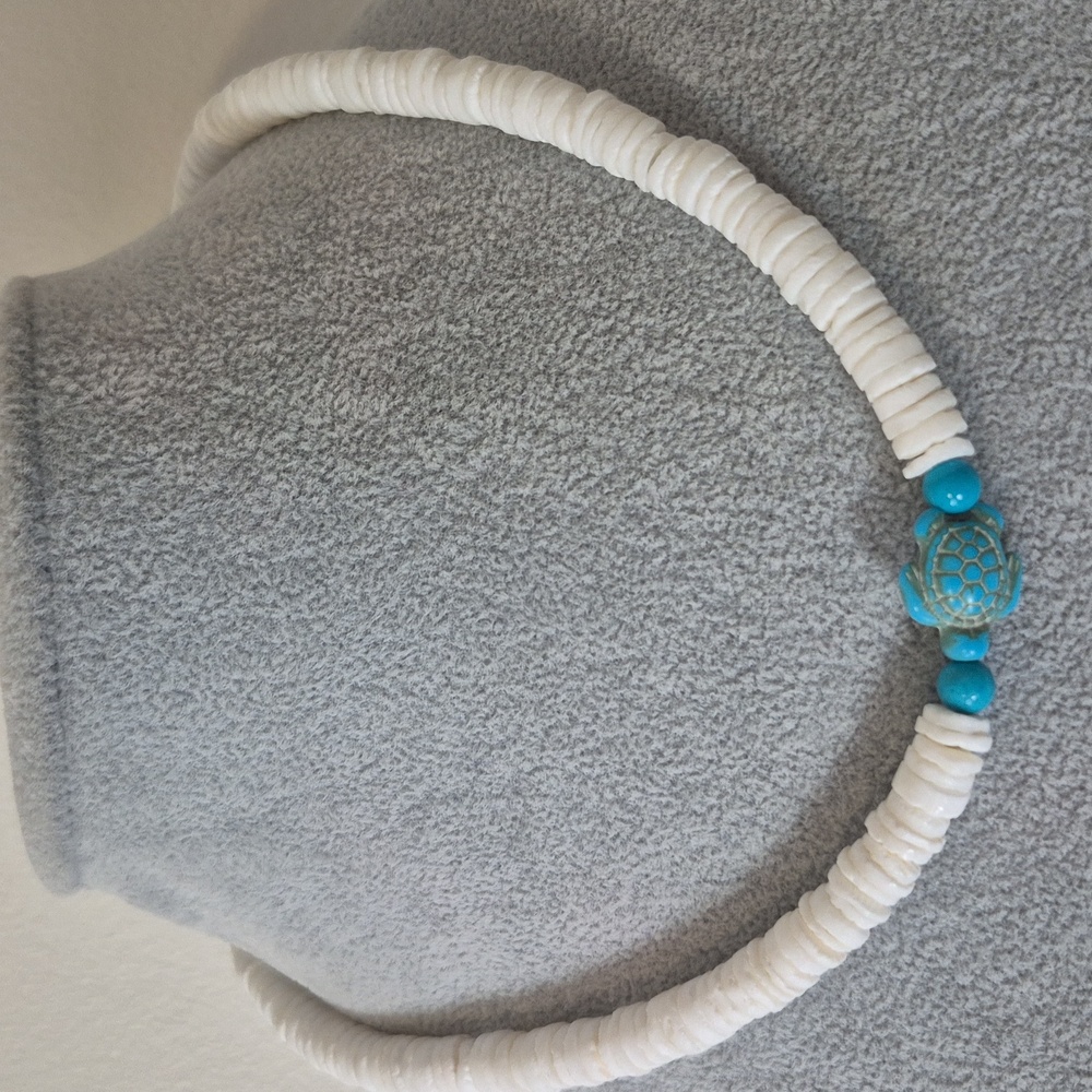 TURTLE 3 PIECE JEWELRY SET.CHOKER BRACLET EARRINGS, NATURAL - Picture 1 of 6